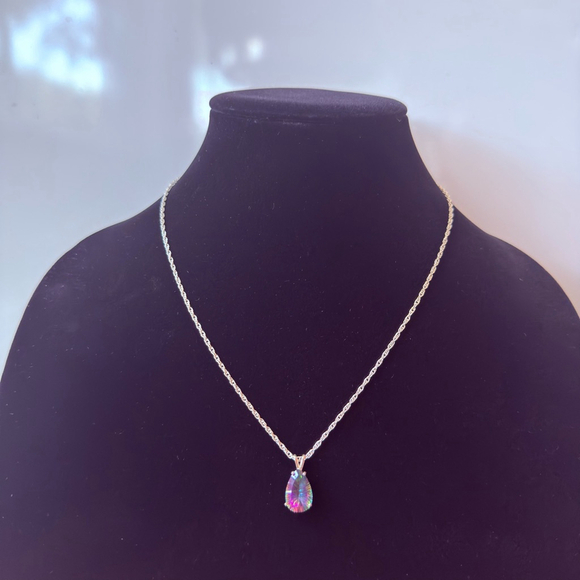 Aurora Borealis Northern Lights Mystic Topaz Pendant in Sterling Silver … - Picture 6 of 7